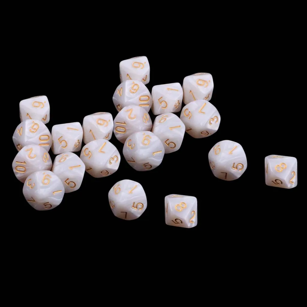 20Pcs Dice D10 For D&D TRPG MTG Party Dice Game DIY Supply Board Game
