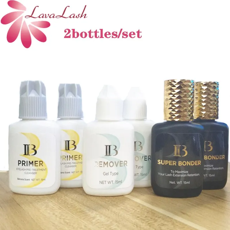 2bottles/set IB Eyelash Extension Glue Primer Premium Gel Remover Professinal Clear Eyelashes Super Bonder Adhesive Hardener | Красота и