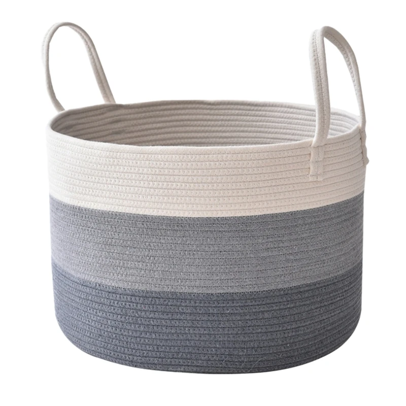 Large Cotton Rope Basket Laundry Blanket Storage With Cotton Rope Basket Laundry Blanket