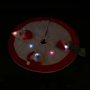 

Christmas Tree Skirt LED Light Party Decoration Decor Ornaments Merry Christmas