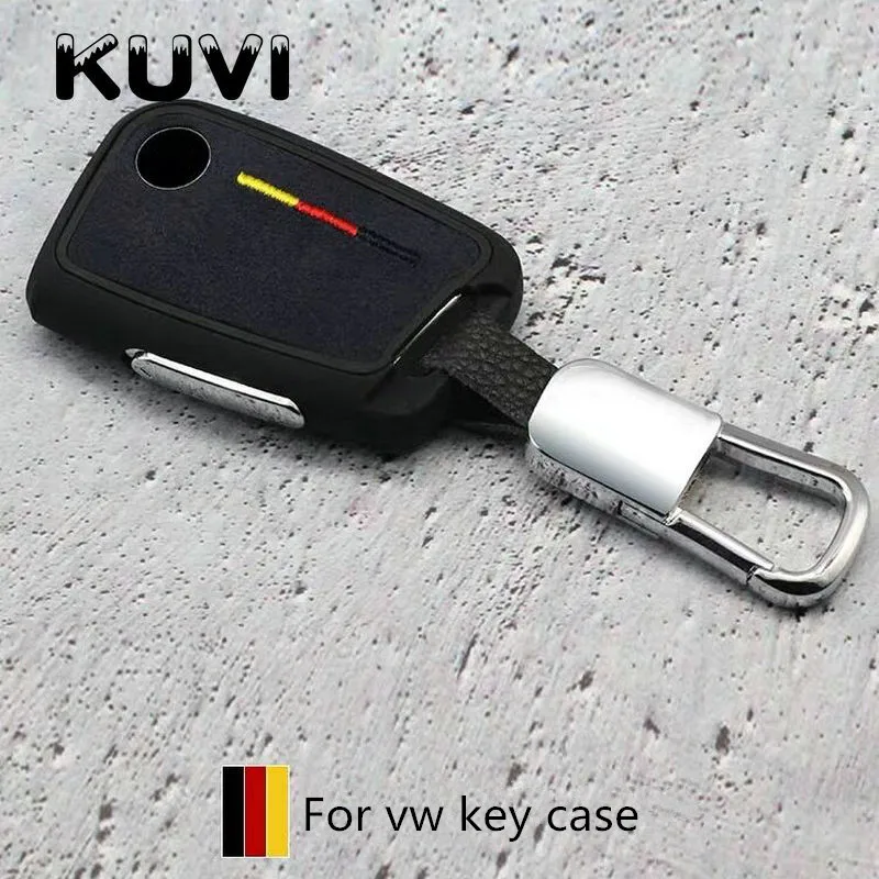 

2019 Suede TPU Key Cover Case For Skoda Superb A7 For Volkwagen Passat B8 VW Golf Gte Car Shell Styling Key Protection keychain