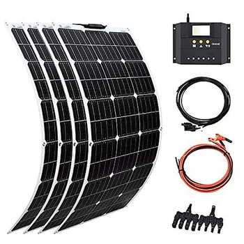 

400W 12V 24v Flexible Solar PanelSystem Kit 4pcs 18V 100W PV Battery Charger Module photovoltaic energy solar for home china