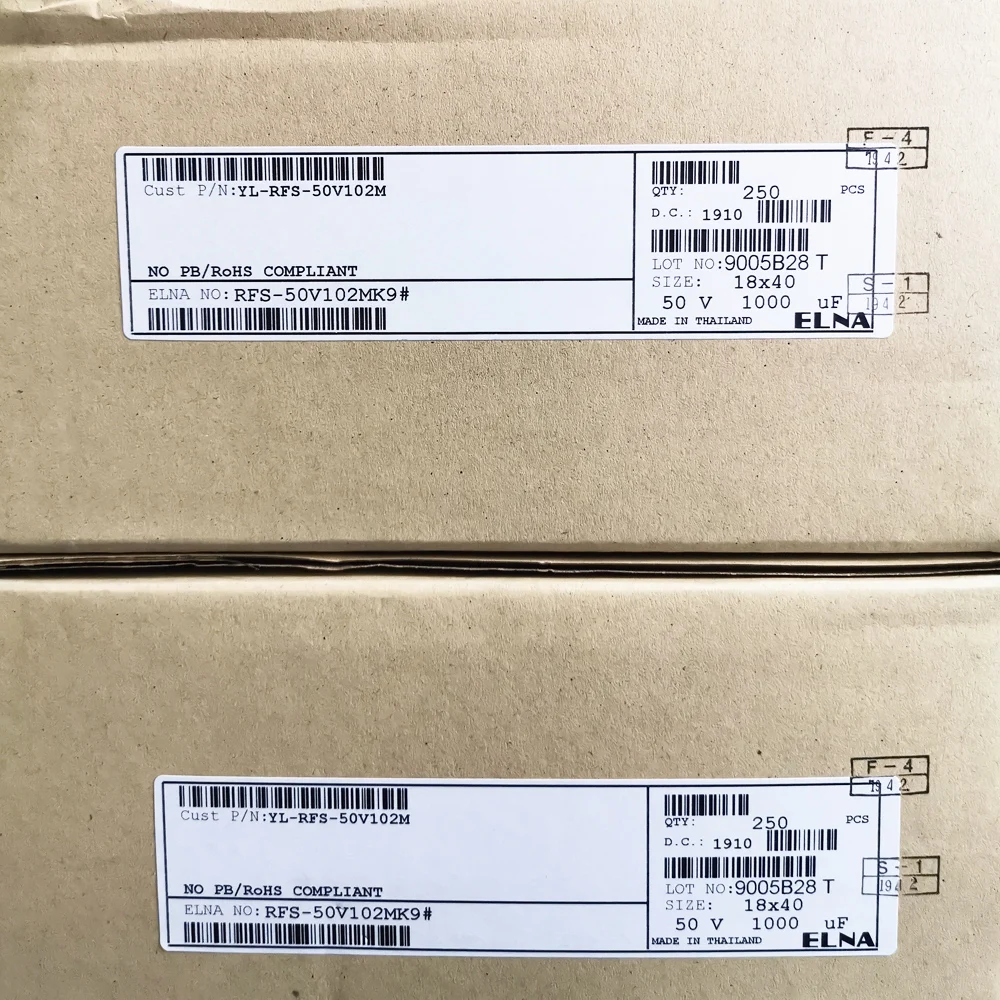 Eletrolítico de Freqüência de Áudio Pces Tailândia Elna Silmic ii 50v1000uf 18x40mm Rfs-50v102mk9 Novo Capacitor Silmici 1000 uf 50 v 2 Rfs - Image 3