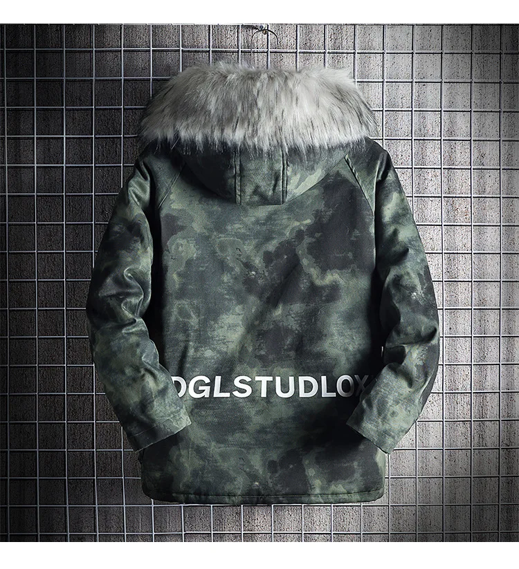 INS Super Fire Winter Japanese-style Retro Casual MEN'S Cotton-padded Coat Popular Brand Large Fur Collar Versatile Teenager Cot