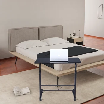 

【US Warehouse】Removable P2 15MM Chipboard & Steel Side Table Black（Computer Desk Table）
