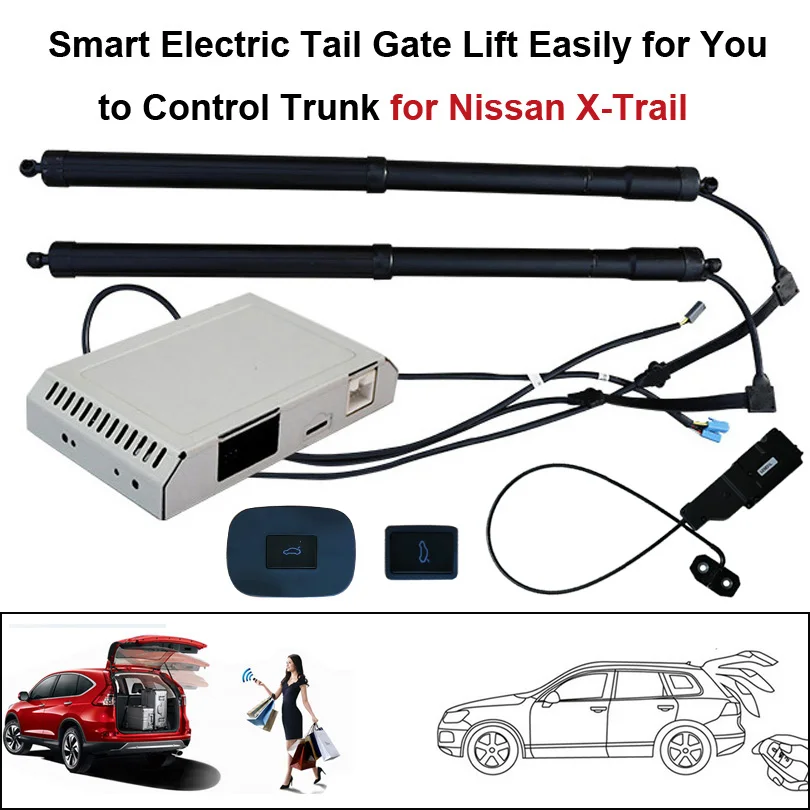 car Smart Auto Electric Tail Gate Lift for Nissan X trail Control Set