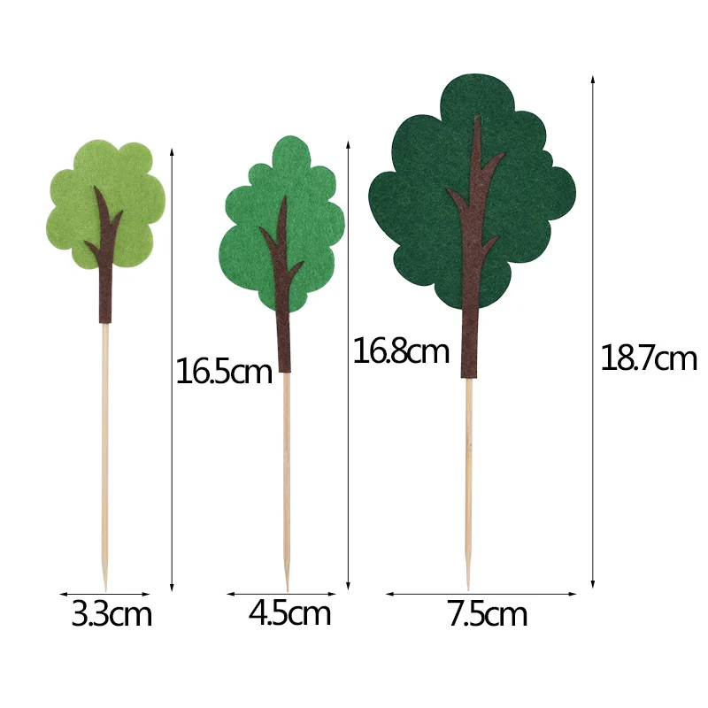 Тематические элементы джунгли верхушка для торта дерево милое животное кекс Toppers Для детей день рождения украшение душевой кабины - Цвет: B05