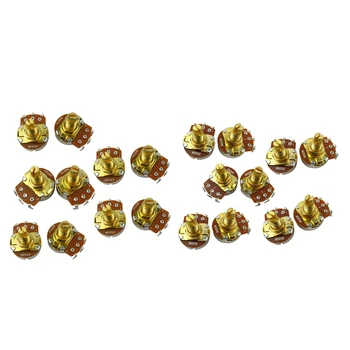 

ABGZ-2 Set Guitar Potentiometers: 1 Set A500K Shaft Audio Volume & 1 Set B500K Shaft Audio Volume Taper Potentiometers for Elect
