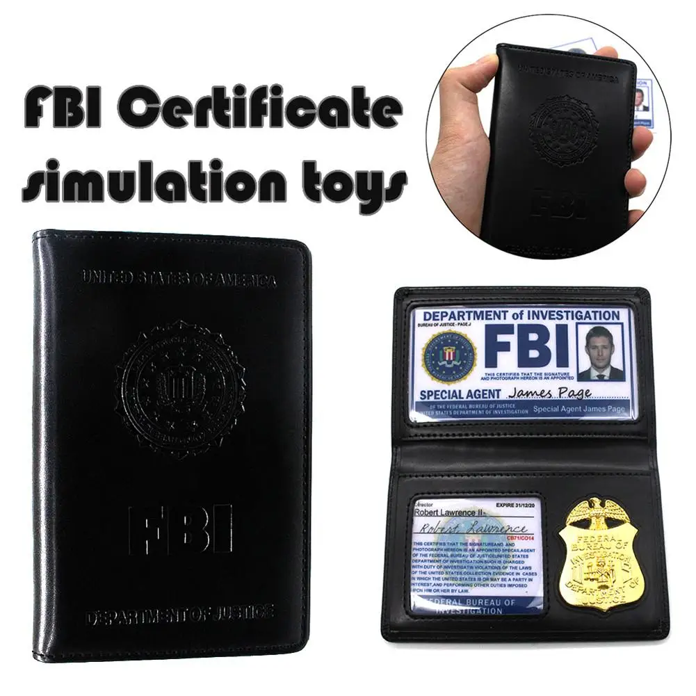 Детские ролевые занятия игральные игрушки Сверхъестественное Дин Сэм Винчестер FBI значок держатель для карт полицейский ID кошельки для карт держатель