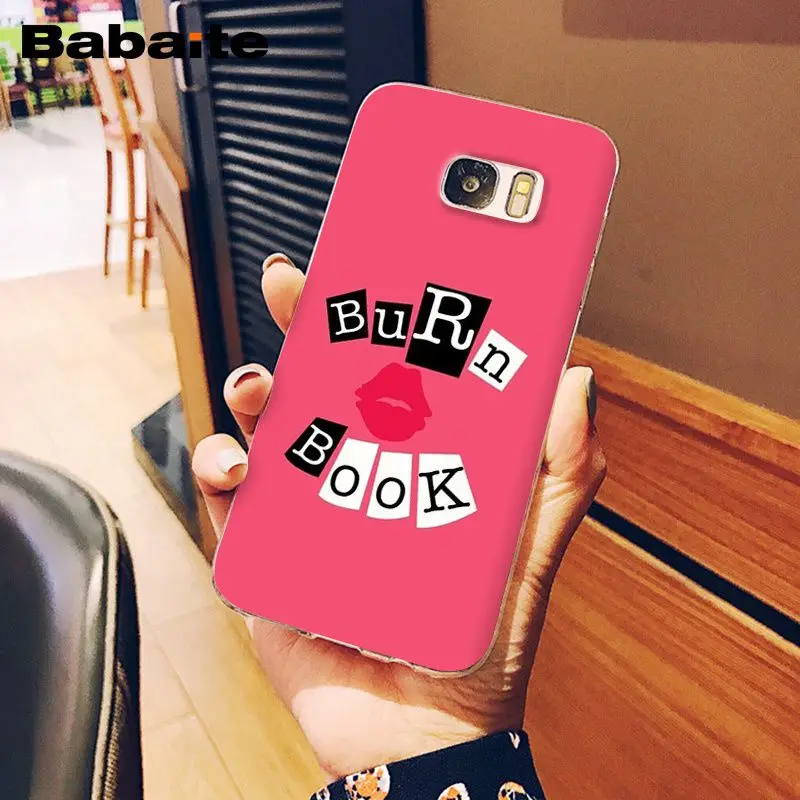 Babaite Burn Book Mean Girls Kiss Colorful Cute Phone Accessories Case for Samsung S9 S9 Plus S8 S8plus S7 S6 S5 Mobile Cases