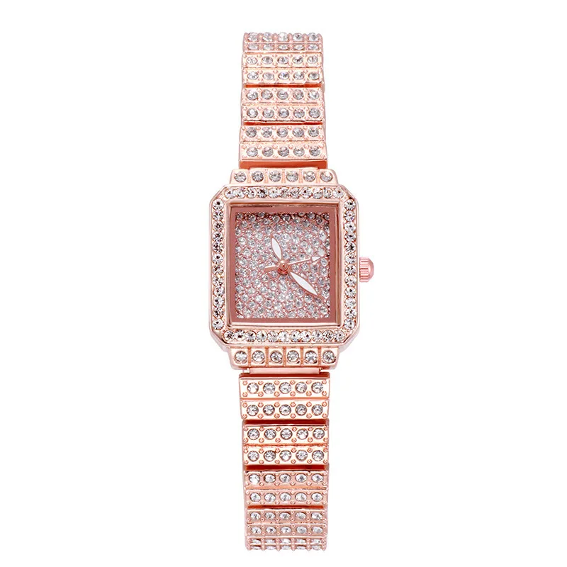 

Hot Luxury Brand Unique Designer Diamond Watch for Women Ladies Gold Square Watch Analog Quartz Female Clock Bayan Kol Saati