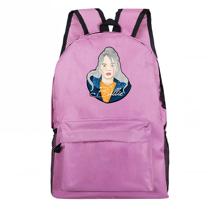 Для мужчин и женщин, для мальчиков и девочек, школьный рюкзак Billie Eilish, модный узор, рюкзак для ноутбука, рюкзаки для подростков - Цвет: 9
