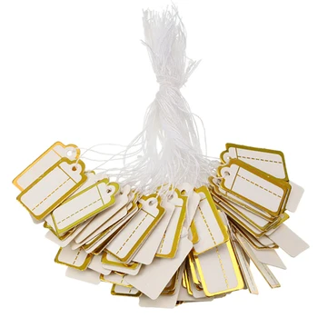 

500pcs/set Jewellery Price Label Tags Handmade Paper Tag with Hanging String for DIY Jewelry Craft Accessories