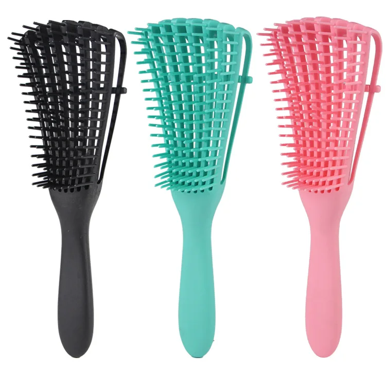 Women Hair Scalp Massage Comb Bristle& Nylon Hairbrush Wet Curly Detangle Hair Brush for Salon Hairdressing Styling Tools