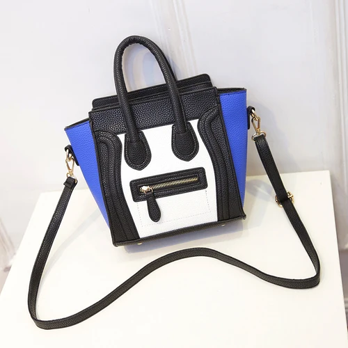 Новые летние сумки-трапеции от известного дизайнера, высококачественные повседневные модные сумки со смайликами, женские сумки на плечо - Цвет: blue