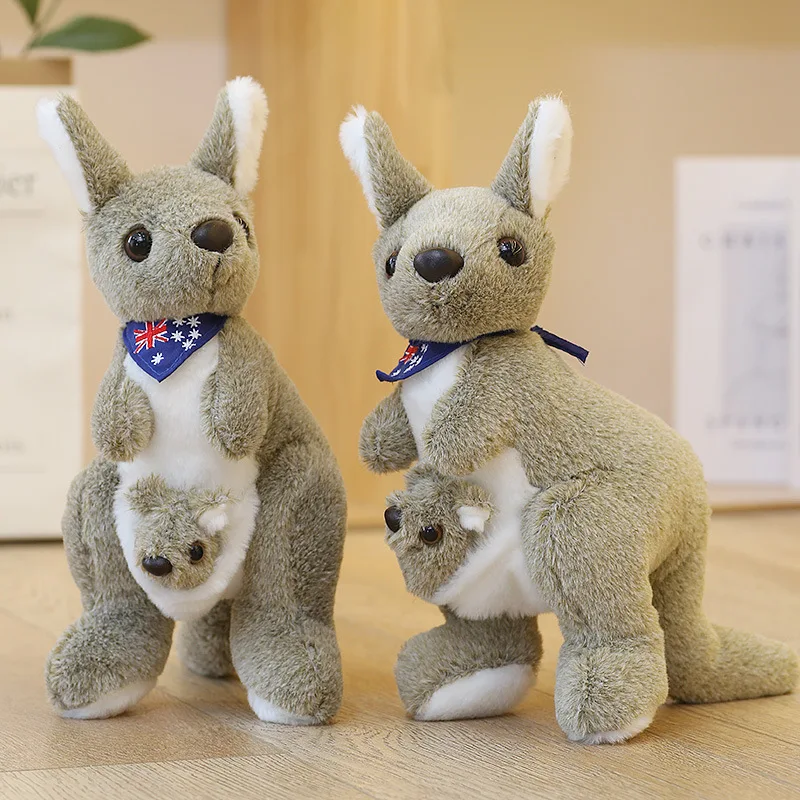 

New cute lifelike Anime Simulation kangaroo Cushion High-quality Soothing doll Exquisite workmanship christmase birthday gift