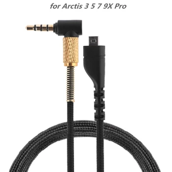 

Replacement Stereo Audio- Cable Extension Cord for SteelSeries- Arctis 3 5 7 9X Pro Wireless Gaming Headphone Headset 2m