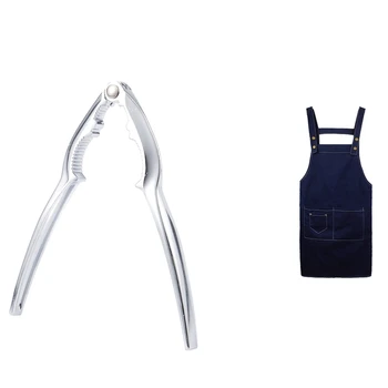 

1 Pcs Nutcracker Nuts Tool & 1 Pcs Solid Color Canvas Work Catering Apron