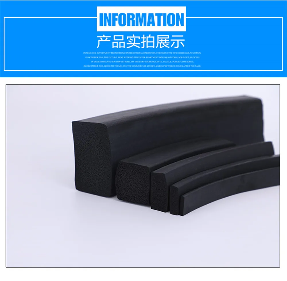 Barra de esponja de borracha epdm, faixa