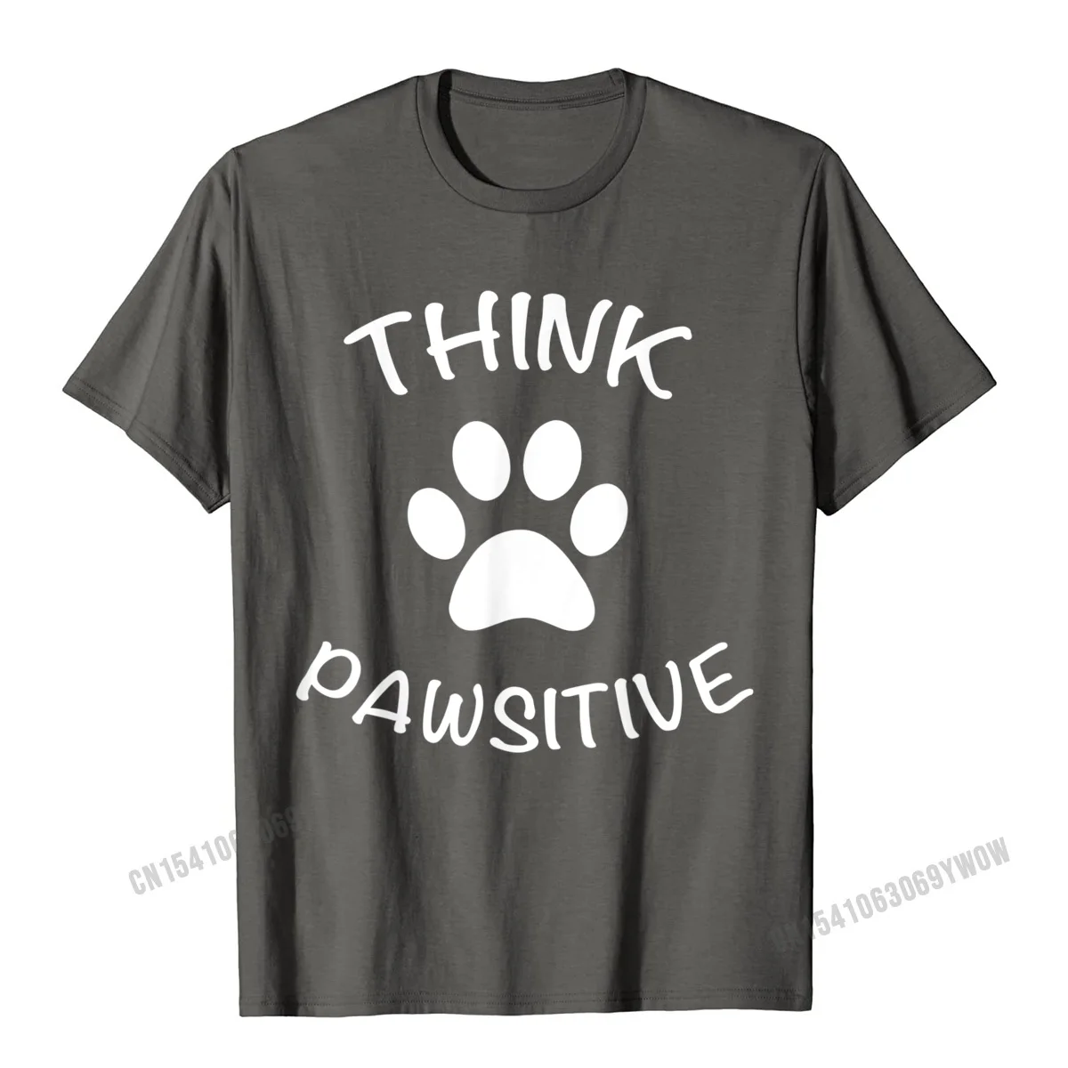 comfortable Crewneck T Shirts Labor Day Tops Shirts Short Sleeve Retro Pure Cotton Custom T Shirt Group Mens Drop Shipping Cute Dog Pawprint T-Shirt Think Pawsitive Gift Shirt T-Shirt__6 carbon