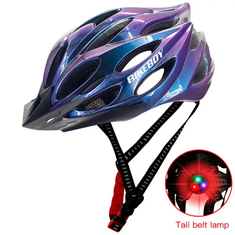 Mountain Bike Bicycle Riding Helmet With Tail Light Cycling Outdoor Protector 