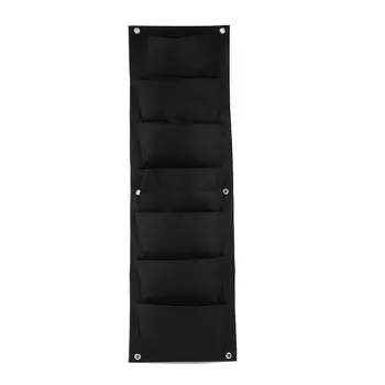 

2017 Green Vertical Garden Planter Wall-mounted Planting Flower Grow Bag 7 Pocket Vegetable Living Garden Home Supplies 96x30cm