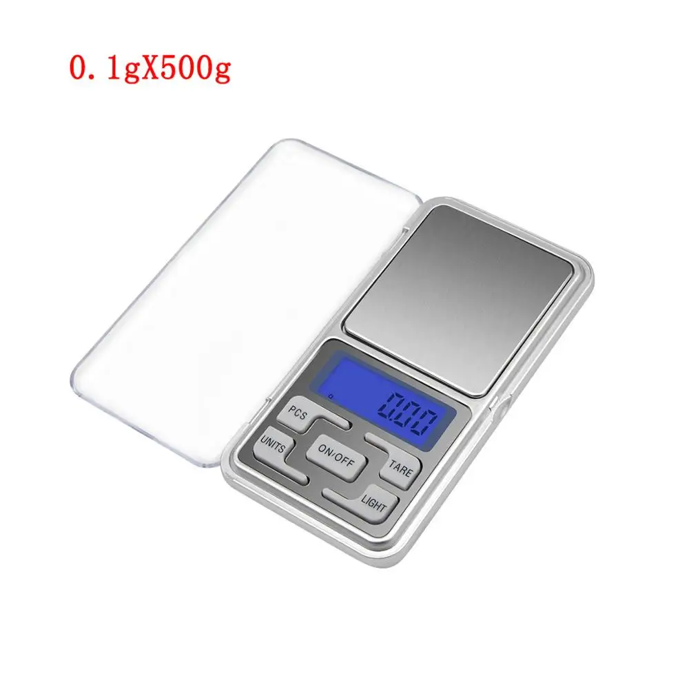 0.1gx500g Бытовые кухонные весы электронные пищевые весы 100 г/200 г/300 г/500 г/1000 г/2000 г/0,01 г X 0,1 г/г цифровые ювелирные карманные весы для лекарственных средств - Цвет: 0.1gx500g