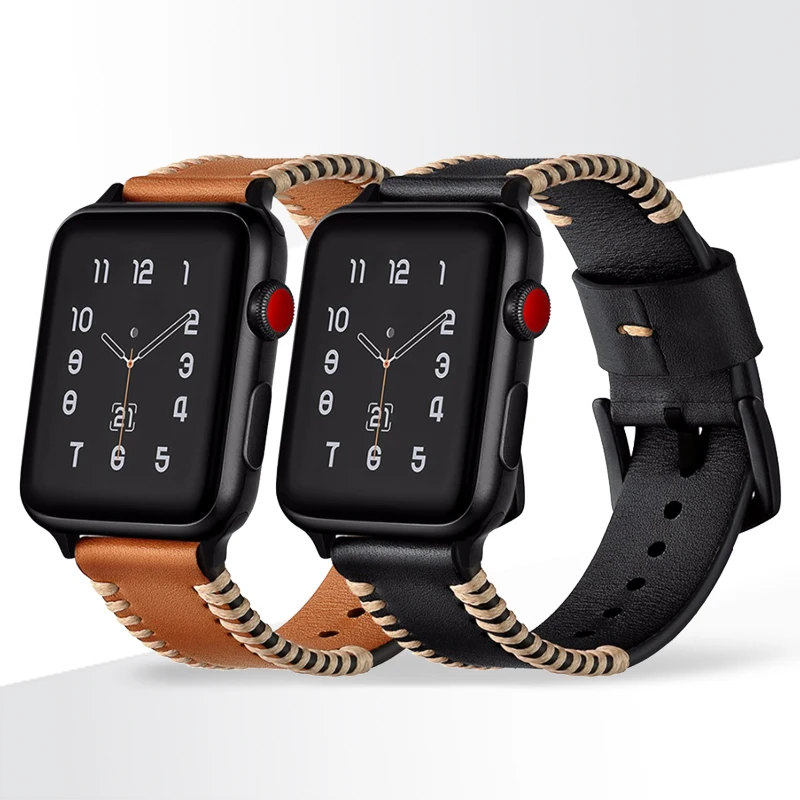 Ремешок для часов SE 6 5 из натуральной кожи роскошный кожаный браслет iWatch Band 4