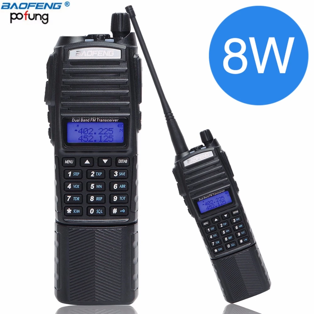 Baofeng UV 82 Plus 8 Вт высокая мощность 3800 мАч аккумулятор с DC разъемом рация дальний