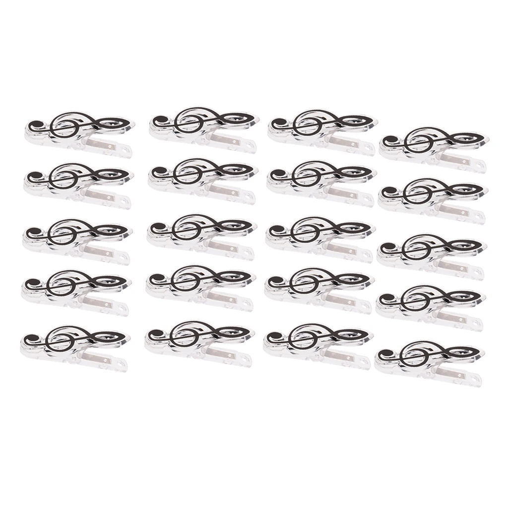 4 Packs Plastic Music Sheet Books Page Clips Piano Guitar Accessories
