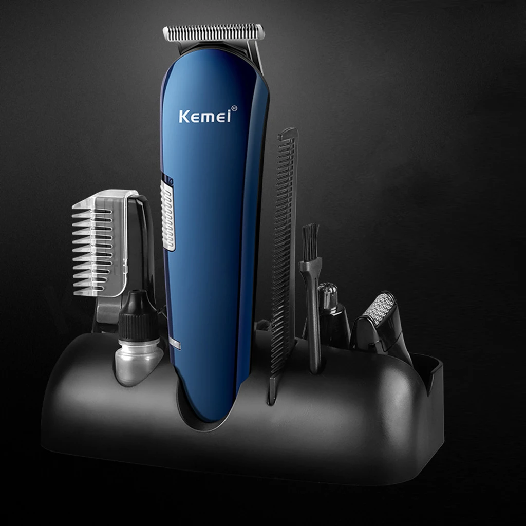 Kemei KM-550 Professional Electric Hair Clipper Rechargeable Cordless Beard Trimmer Men Body Nose Trimmer Razors Gift Sets 