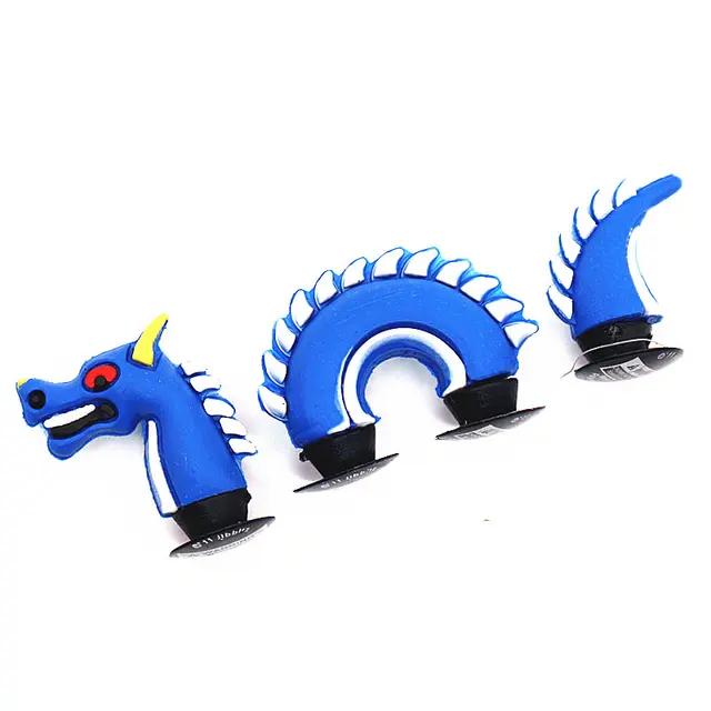 Novelty 3D Dragon Snake Garden Shoe Decoractions Cartoon Animals Style Croc Shoe Charm Accessories Give Your Child the Best Gift LONG 3 Pcs a Set