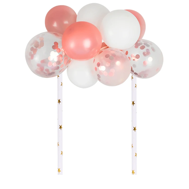 B01 10 шт. 5 дюймов воздушный шар Топпер для торта мини Cofetti шар для украшения дня рождения детский день рождения детский душ украшение свадебного торта - Цвет: B01