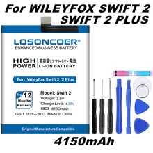 LOSONCOER 4150mAh Swift 2 батареи для Wileyfox Swift 2/2 Plus батарея+ Подарочные инструменты+ наклейки