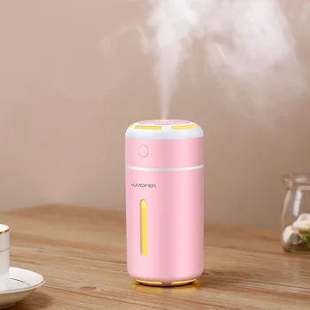 

USB Essential Oil Diffuser Car Purifier Aroma Anion Mist Maker 230ML Ultrasonic Air Humidifier Candle Romantic Soft Light