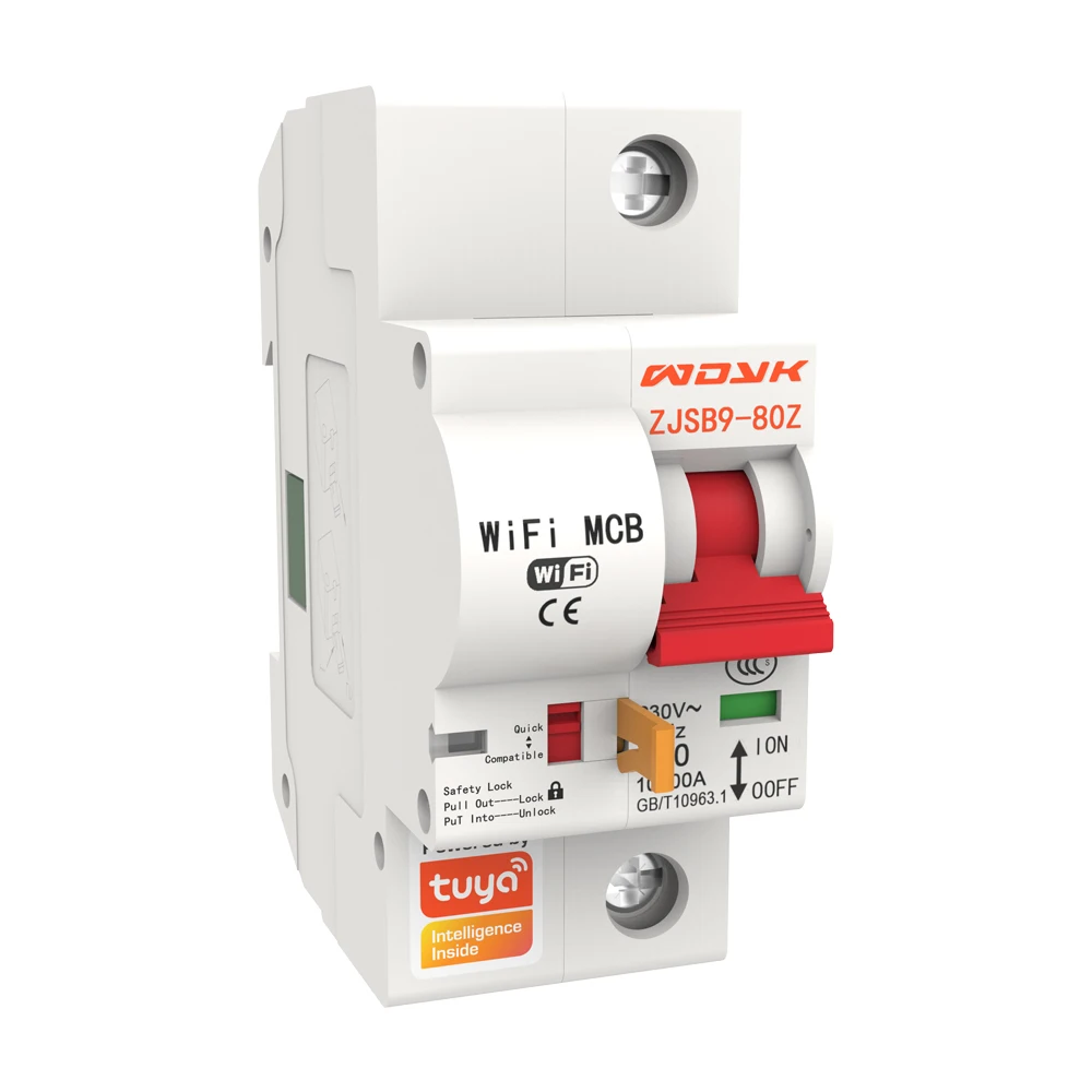 

1P WiFi Intelligent Circuit Breaker with Energy Monitoring and Meter Function Works with Alexa and Google Home
