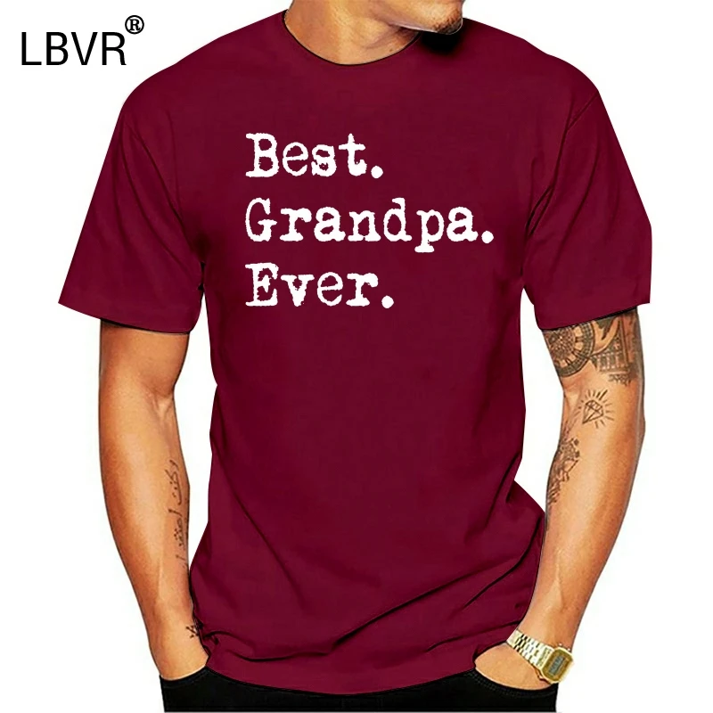 

Best Grandpa Ever T-shirt Tee Grandad Funny Birthday Gift 123t Present For Him Summer Short Sleeves T Shirt Fashion Streetwear