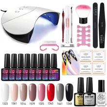 Modelones, 23 шт./лот, светодиодная лампа для дизайна ногтей, набор инструментов для маникюра, гель-лака, долговечный Гель-лак, базовый топ, Гель-лак для ногтей, набор