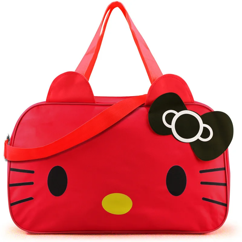 Outing luggage bag cute cartoon travel bag handbag waterproof messenger canvas female