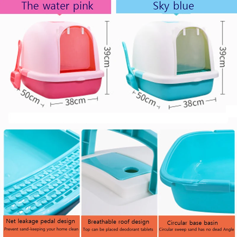 Pet Bedpan Toilet Anti-splash Cat Litter Box Cat Cats Tray With Spoon Clean Kitty House Plastic BOX Supplies Products For Pets Pet Bedpan Toilet Anti-splash Cat Litter Box Cat Cats Tray With Spoon Clean Kitty House Plastic BOX Supplies Products For Pets