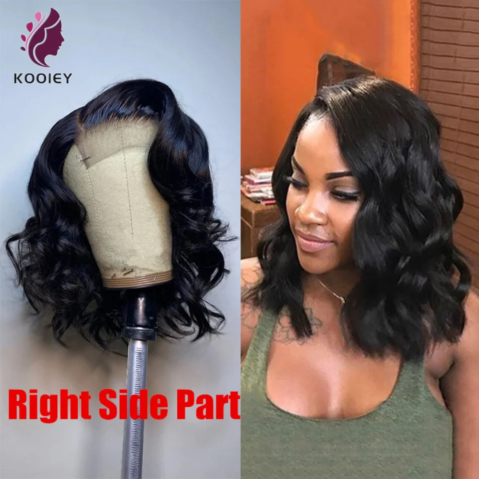 

Short Bob 4x4 Closure Wig Body Wave 13x4 Lace Front Human Hair Wigs For Black Women Brazilian Natural Pre Plucked Hairline Remy