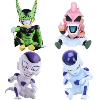 

Dragon Ball Z Majin Buu Middle finger Sit Freeza Cell PVC Action Figure Anime Dragon Ball Super Figurine Brinquedos Toys 10cm