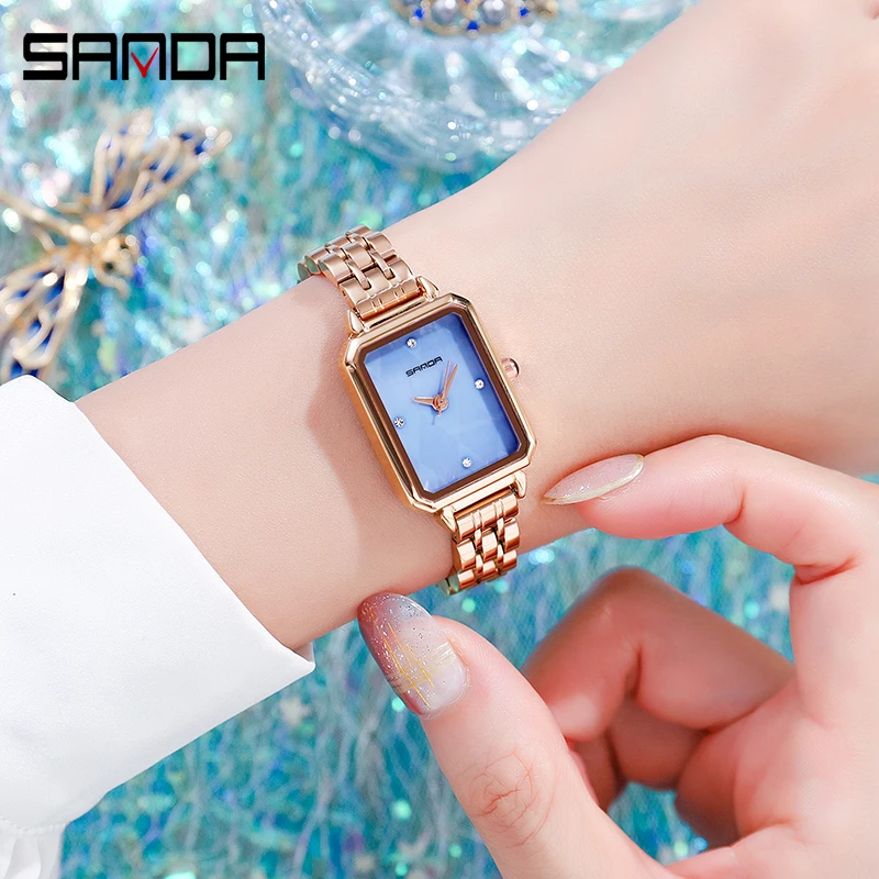 Sanda Retro Watch New Starry Sky Women's Watches Small Steel Dial Waterproof Quartz Wristwatch Fashionble Casual Outdoor Watch