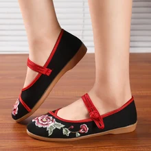 RUIFF/Женская обувь; китайская обувь с вышивкой из хлопка; легкая подошва; удобная элегантная прогулочная обувь