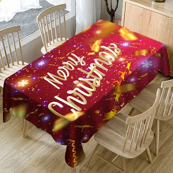 

New Year Christmas Tablecloth Kitchen Dining Table 2020 Tablecloth/Chair Cover Digital Printing Christmas Table Decoration