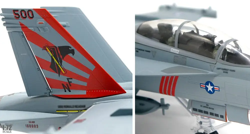 Fine 1: 72 США ВМС EA 18G VAQ 141 Roar электронные военные самолеты Сборная модель из сплава| |