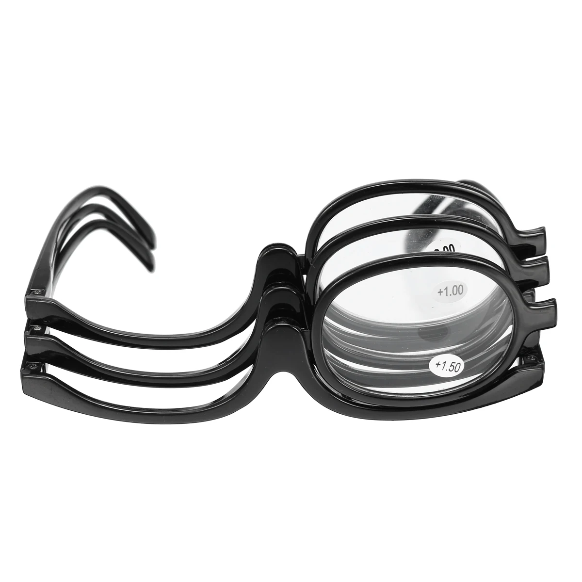 1.0-4.0x Magnify Eye Makeup Glasses Single Lens Rotating Glasses Women Makeup Essential Tool Rotating Makeup Glasses