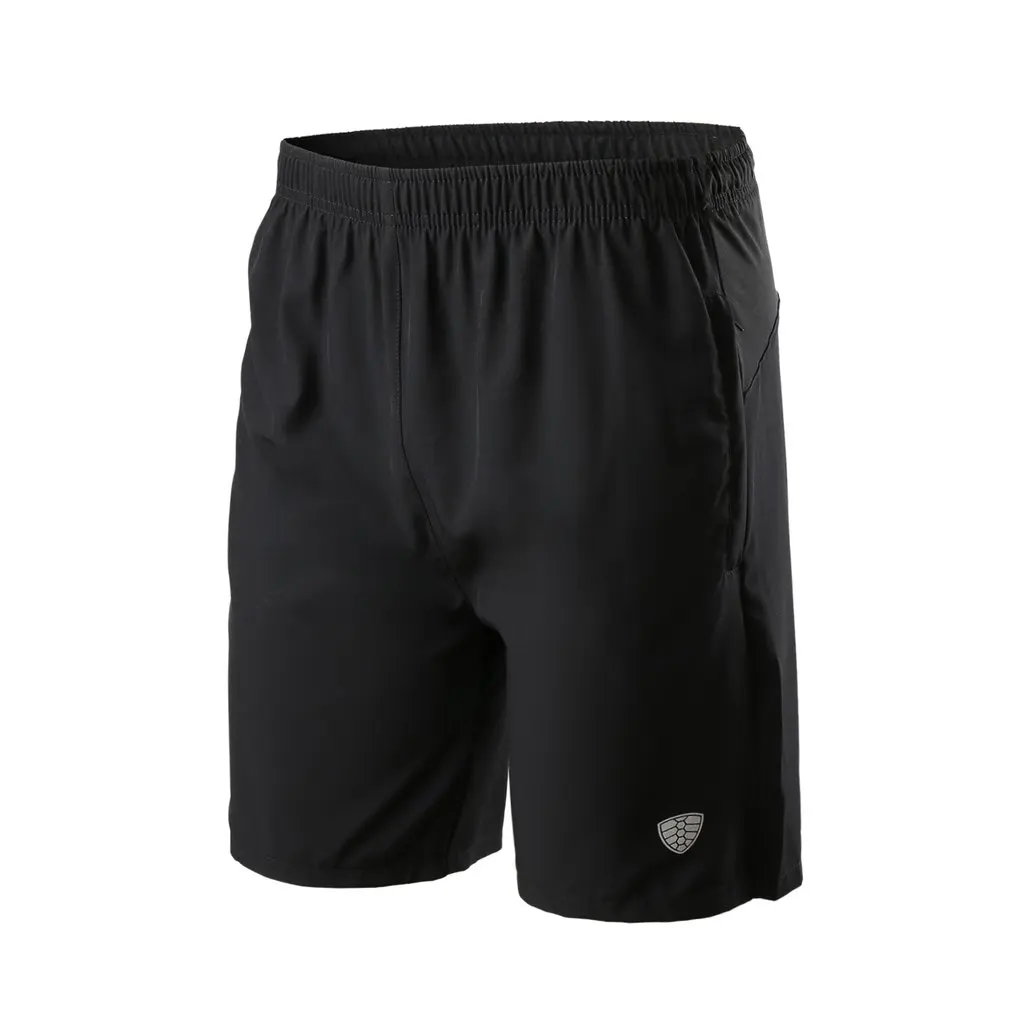 

Fannai Men Quick Dry Sports Shorts with Zipper Pockets Knee-length Pants Breathable Reflective Design Active Shorts FN107D