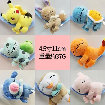 

Takara Tomy Plush Doll New Pokemon Eevee Pikachu Squirtle Charmander Venusaur Mewtwo Soft Toys Sleeping Animal 10cm 24pcs/set