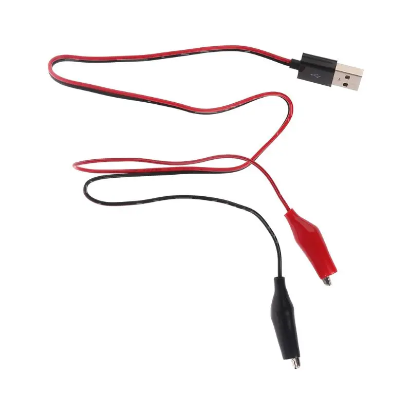 Крокодил тестовые зажимы зажим для USB разъем питания адаптер провода 55 м